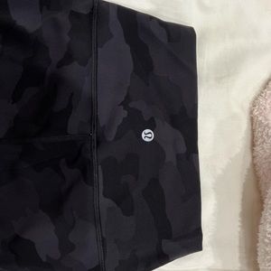 Black army print lululemon leggings.